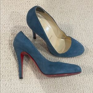 Christian Louboutin Blue suede Heels